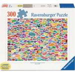 Ravensburger Пъзел Ravensburger от 300 части - 387 кучета и една котка (12001837)