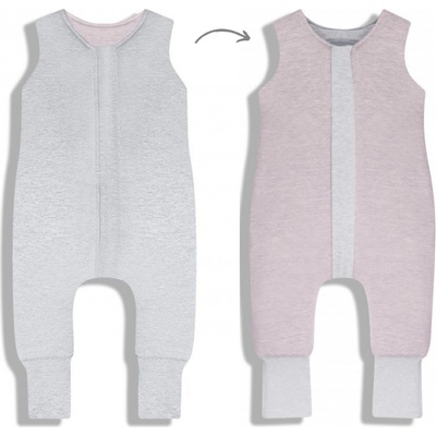 Sleepee Celoročný spací vak s nohavicami Melange Grey Pink