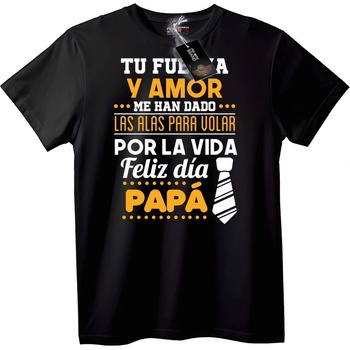 NOONEBRAND Тениска Честит ден на бащата - 7XL, Black