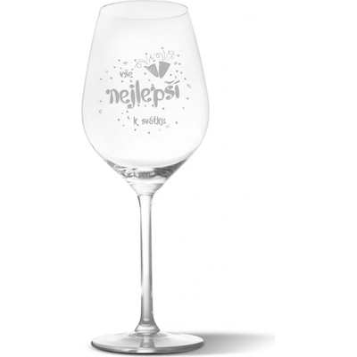 Sablio Sklenička na víno Vše nejlepší k svátku 490 ml