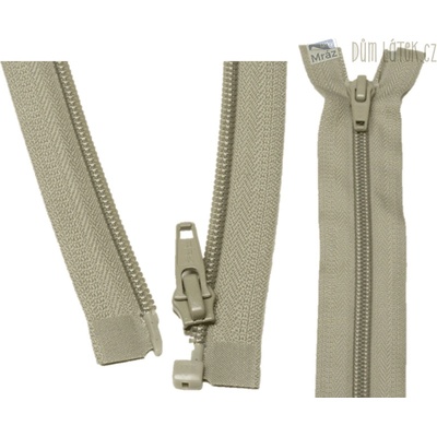 YKK Zips špirálový deliteľný biela káva 70 cm