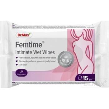 Dr.Max Femtime Intimate Wet Wipes intímne vlhčené vreckovky 15 ks