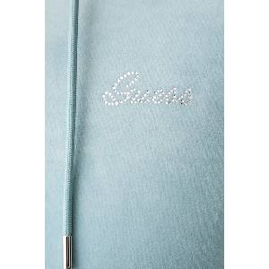 GUESS суичър с цип и качулка дамски от кадифе AMALIA (V6BQ07.K6301)