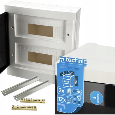 EDO Technic Rozvodnice Elektrická Skříň N/T 24M (2x12) ABS IP40 IK08