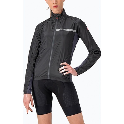 Castelli Дамско яке за колоездене Castelli Squadra Stretch light black/dark grey