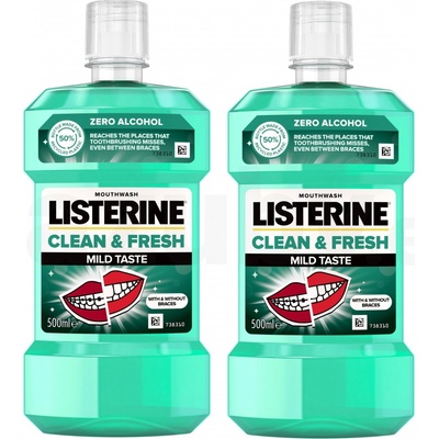 Listerine Clean & Fresh Mild Taste 2x 500 ml
