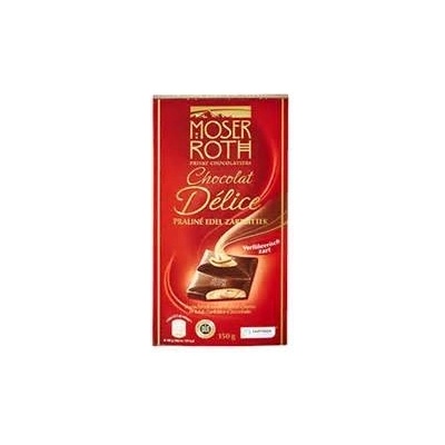 Moser Roth Hořká čokoláda Délice s náplní z mléčné čokolády 150 g