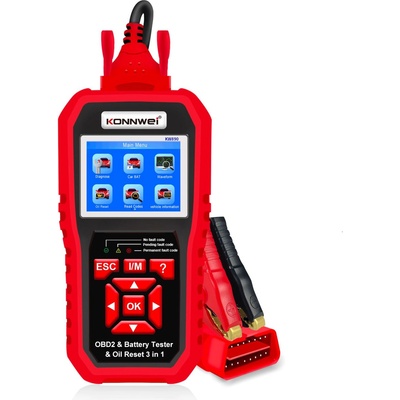Konnwei KW890 OBDII автомобилна диагностика + 12V тестер за автомобилни акумулатори (KW890)