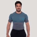 GymBeam Безшевна тениска OG1 Grey/Blue M