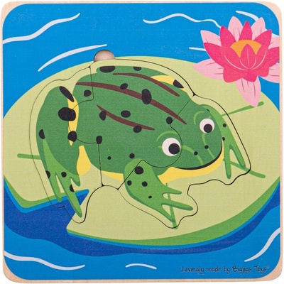 Bigjigs Toys vkládací puzzle životní cykly žáby