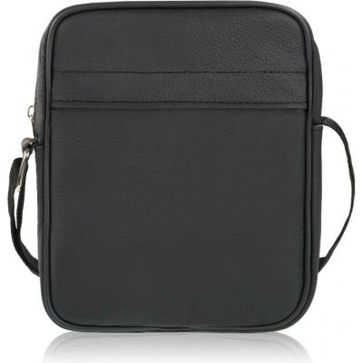Abruzzo Černý pánský kožený crossbag Zafar