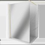 Mexen Kioto душ панел Walk-in 100 x 200 cm, огледало 8 mm, златно четкано - 800-100-101-55-50 (800-100-101-55-50)