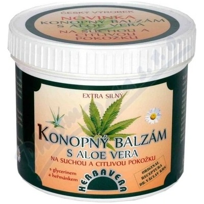 Herbavera konopný balzám s aloe vera 250 ml