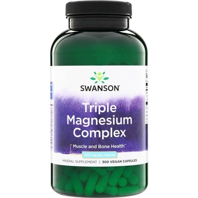 Swanson Triple Magnesium Complex 400 mg 300 kapslí