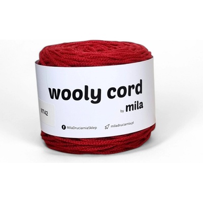 Mila Wooly cord Karmazín