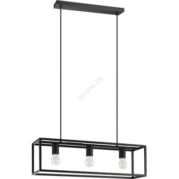 EGLO 43032 - Пендел ELDRICK 3xE27/40W/230V черен (EG43032)