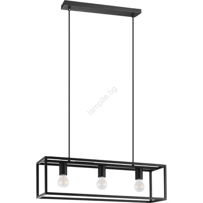 EGLO 43032 - Пендел ELDRICK 3xE27/40W/230V черен (EG43032)