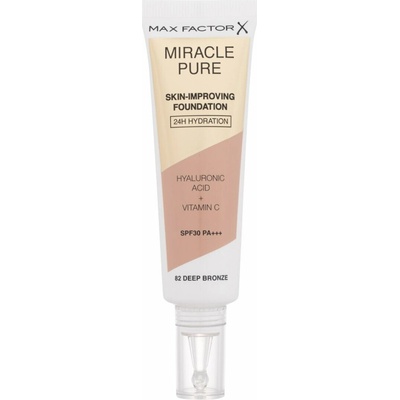 Max Factor Miracle Pure Skin dlhotrvajúci make-up SPF30 82 Deep Bronze 30 ml