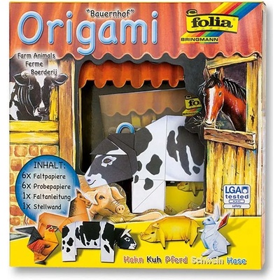 folia Творчески комплект за оригами Folia - Животински свят, ферма (F91101)