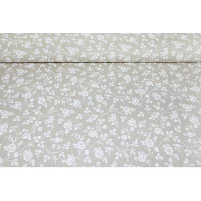 MADE IN ITALY Dekorační látka mini bílé květiny, š. 140 cm Vícebarevná Šířka 140 cm