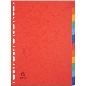 EXACOMPTA Регистър, картон, a4, 12 части, exacompta, цвят 1412e (1412e)