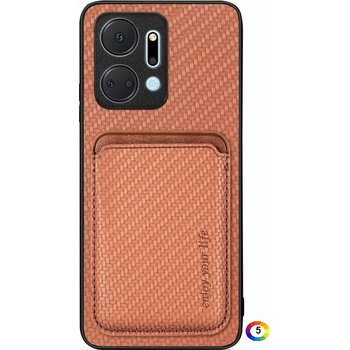 Image 1 of Huawei Honor X7A Carbon Fiber Кожен Калъф и Протектор