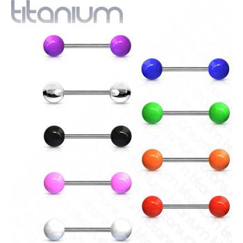 Šperky4U piercing do jazyka titan TIT1016-A