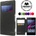 Sony Xperia Z2 Window Wallet Кожен Калъф + Скрийн Протектор