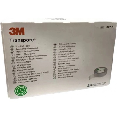 3M TRANSPORE náplasť 1,25 cm x 9,1 m transparentná polyuretánová 24 ks