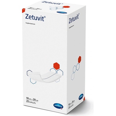 Zetuvit kompres nasiakavý sterilný 10 cm x 20 cm 25 ks