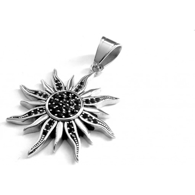 Steel Jewelry Přívěsek černé slunce z chirurgické oceli PR130210