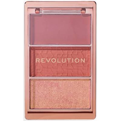 Палитра ружове за лице Icon Blush, Rose, 3 цвята