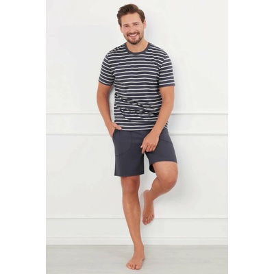 Italian Fashion Bert pánské pyžamo krátké tm.modré