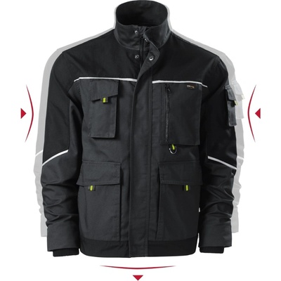 Rimeck RANGER W53 pracovná bunda pánska Ebony gray
