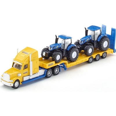 Siku 1805 Tahač s vlekem 2 traktory New Holland 1:87