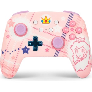 PowerA Enhanced Wireless Nintendo Switch Princess Peach Plaid (NSGP0255-01)