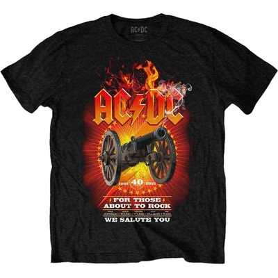 AC/DC tričko FTATR 40th Flaming čierne