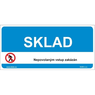 DUKO SKLAD Formát: 300 x 150 mm, Materiál: plast 1 mm, samolepící vinylová fólie