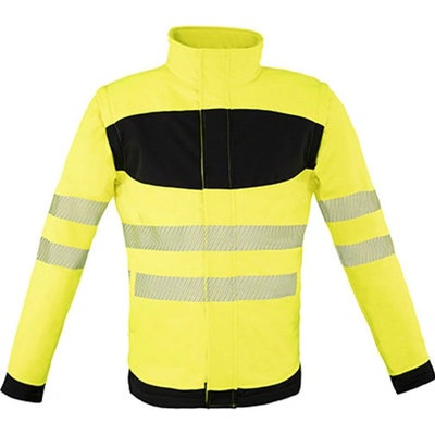 Korntex reflexná softshellová pracovná bunda KX1003 Signal Yellow