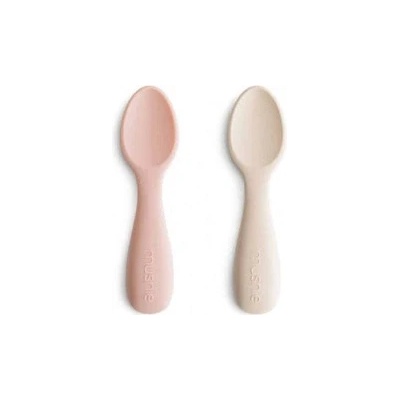 Mushie štartovacích lyžičiek pre batoľatá mushie blush/ shifting sand