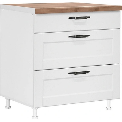 Matis Кухненски шкаф долен с три чекмеджета contempo d80 3f бял