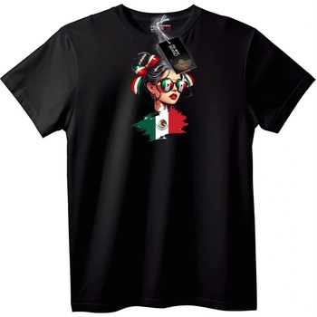 NOONEBRAND Тениска Мексиканско знаме шик - XS, White
