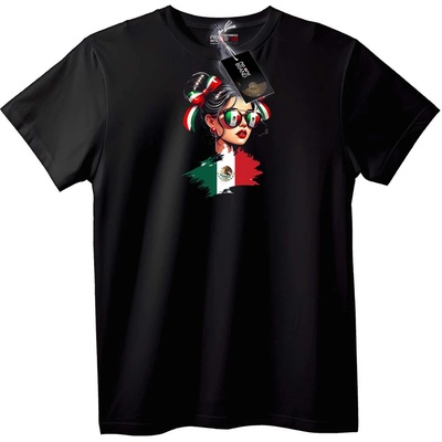 NOONEBRAND Тениска Мексиканско знаме шик - XS, White