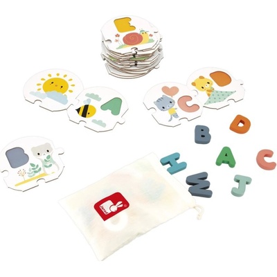 Janod vkladacie puzzle pre deti Abeceda francúzska Pure