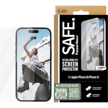 Safe Стъклен протектор SAFE - Ultra-Wide Fit, iPhone 16 (5715685002618)