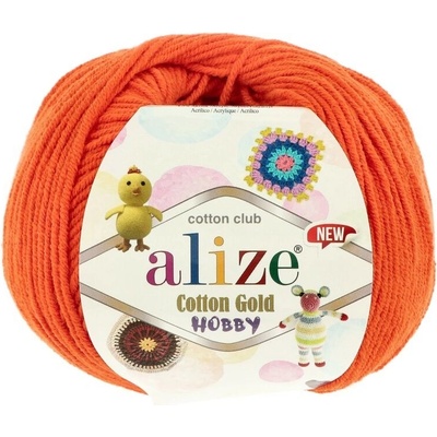 Alize Cotton Gold Hobby New 37 oranžová