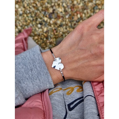 Сребърна гривна с сърце " Wave" (ДСГ 10)