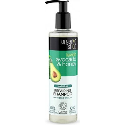 Organic Shop prírodný regeneračný šampón Avokádo a med 280 ml