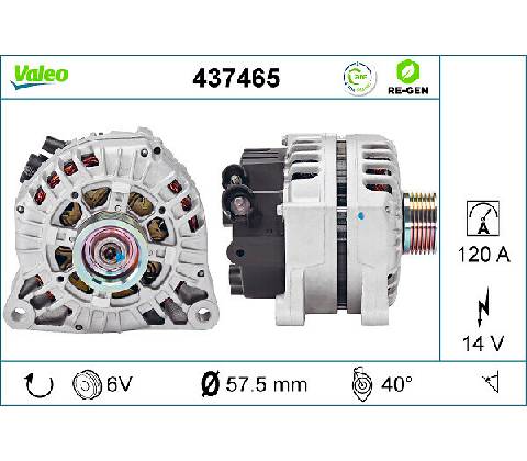 Alternátor VALEO 437465