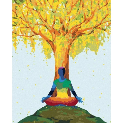 zuty Malování Podle Čísel Jóga Pod Stromem 80 x 100 Cm Plátno 8596530078302